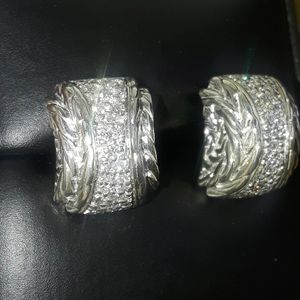 John Hardy diamond earrings 925